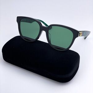 NEW Gucci GG0960SA 001 Black Green Swirl Wayfarer Women Sunglasses